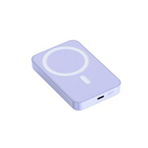 캠핑 차박 배터리 파워뱅크 20000mah 자기 전원 은행 미니 휴대용 대용량 충전기 pd20w 무선 고속 충전 외부 for iphone, 자주색