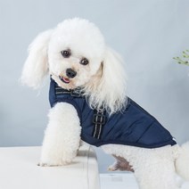 강아지 처키 옷 짐볼 공 루돌프 애완 동물 옷 가을과 겨울 새로운 방수 따뜻한 개 면화 코트 스키복 가슴, 03 dark blue_05 XXL