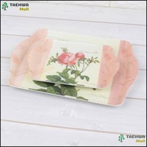 주방쟁반 잘깨지지 않는 멜라민 예쁜 손잡이 쟁반 플라스틱접시, 단일사이즈