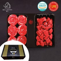 [웰굿]미경산 고급암소 한우1+ 정육세트 1호 1kg불고기500g 국거리500g, 없음