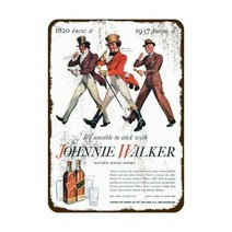 1937 조니 워커 Scotch 위스키 빈티지 Look * 데코ATIVE REPLICA 금속 SIGN