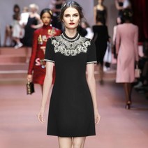 명품보세원피스 A라인 스팽글 블랙정장원피스