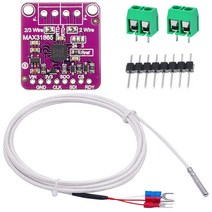 Youmile MAX31865 PT100PT1000RTD 열전대 프로브 3.35V Arduino용 온도 감지기 모듈 -50~200°C 0.5m1.6ft3 선식 PT100RTD 센서 프로브