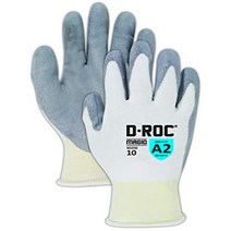 MAGID D-ROC SD250 Polyethylene Glove Polyurethane Palm Coating Knit Wrist Cuff 9