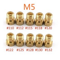 10pcs 오토바이 기화기 메인 제트 느린 파일럿 M4 M5 6mm 스레드 PWK Keihin OKO CVK 카브 세트 인젝터 노즐, 16 60-82 (M5)