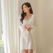 레이스 로브가운 슬립, 블랙