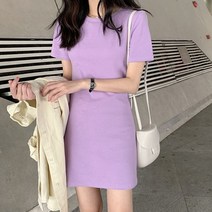 모노위크 로마노 베이직 면100 반팔 미니원피스