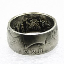 미국 39192839 피스 달러 구리 니켈 합금 코인 링 수제 사이즈 7-16, [04] US SIZE 11