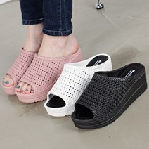 강북오빠 82 여성 펀칭 아쿠아 슬리퍼 젤리슈즈