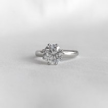 B&V 2캐럿 시뮬럿 다이아 큐빅 반지 프로포즈반지 silver 925 결혼반지 은반지 국내 세공