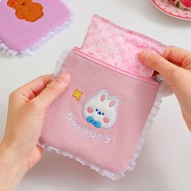 오루아 생리대파우치 미니 캐릭터 립스틱 사각 화장품 파우치