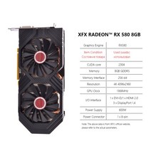 XFX Radeon RX550 RX560 RX470 RX480 RX570 RX580 RX590 2GB 4GB 8GB 게임 그래픽 데스크탑 컴퓨터 비디오 카드 GPU, RX580-8GB 2304SP, 03 RX580-8GB 2304SP
