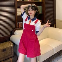 데님점프수트 멜빵바지 청점프슈트 중년 연예인룩 고급 질좋은 빈티지 연예인 첫직장룩