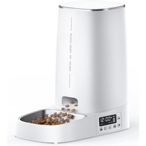 ROJECO 자동 먹이기 고양이 중소형 개용 wifi 4L 대용량 스마트폰 원격 조작 1일 10식(1식 6-360g 설정 가, 02 타이머식