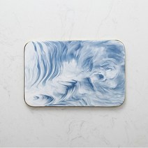 대리석 쟁반 마블 트레이 촬영소품 사각 인테리어트레이, 블루 L