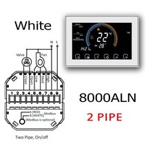 난방 냉각용 팬 코일 온도 조절기 RS485 MODBUS 4 파이프 2, 01 8000ALN-White_02 95-240VAC