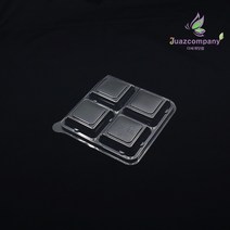 일회용 반찬용기 포장용기 다용도 정사각 4칸 - 뚜껑 / 100개