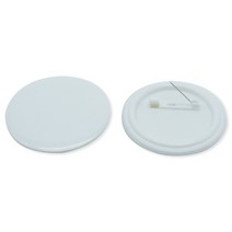 그리기 뱃지 (뱃찌 배찌 뺏지) (벌크/소량팩 선택) 이름표 만들기재료, 5.8cm, 100개, 백색 무지뱃지
