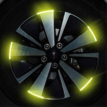 오토바이 휠스티커 바이크 바퀴 반사 리플렉터 커스텀 배달, 1개, 그린