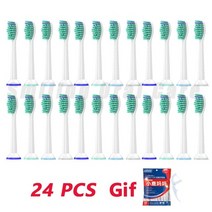 교체 가능한 칫솔 헤드 hx6014 for philips sonicare flexcare diamond clean healthy white hx369 high quality, 24개