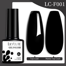 네일아트 LILYCUTE 7ml 베이스 젤 매니큐어 밝은 색상 반영구 흡수 UV LED 강화 네일 아트 닦을 필요 없는 탑 코트, 109 LC-F001
