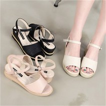 [베리슈] 4.5cm 여름 스트랩 로우힐 샌들