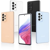 Samsung Galaxy A53 5G 스마트폰 듀얼 SIM Android 휴대전화 8GB RAM 256GB 저장용량 Awesome Peach + 30개월 보증-32937, 하얀색, 128GB, 급속 충전기 번들, 흰색