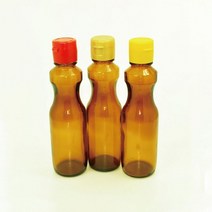 갈색 유리 참기름병 270ml 1박스 40개, 적색