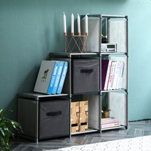 미니 선반 6단 조립식 원룸 거실 서재 수납장 철제 프레임 부직포 다용도 정리 선반, 브라운