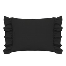 로코코 린넨프릴 type2 베개커버 50X70 old black