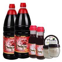 홍게맛간장(1.8L 2개)+홍게맛간장(200ml 2개)+다시마간장(100ml 2개) 캠핑 휴대용 증정, 1세트