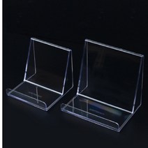 키알리 책 핸드폰 태블릿 스탠드 경사형 아크릴 진열대 진열 받침대 거치대 4개 (2Px2), 사이즈