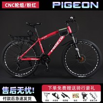 MTB 산악 자전거 입문용 성인 남녀 초보 산악 MTB 자전거 한강 라이딩, 30단, 26인치, I FG980 탑 버전 - 핑크 - 워터 밀링 링