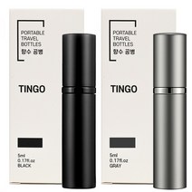 팅고 펌핑충전 향수공병 5ml, 블랙+그레이
