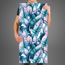 접착식 조각벽지 패브릭월페이퍼 수채화버전 바나나잎