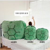 거북이 등쿠션 등딱지 왕거북이 꼬북이 인싸템 등껍질 쿠션 대형 집돌집순이, 120cm, 녹색