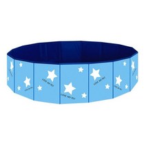 강아지수영장 Foldable 개 수영장 풀 애완 동물 목욕 수영 욕조 Collapsible Bathing Pool for Dogs Cats Kids, 2.파란 - M