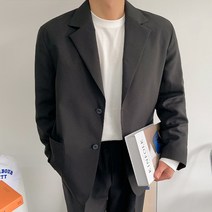 남자 봄 가을 클래식 더블 루즈핏 블레이져 자켓 3컬러