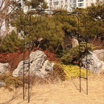 HK.sell PU 코팅 스틸 가든아치, 블랙 2200
