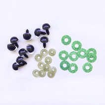 인형 장난감용 3D 반짝이 봉제 플라스틱 안전 눈 아미구루미 인형 만들기 믹스 동물 14mm 20mm 20 개, 02 Green-20pcs_01 14mm
