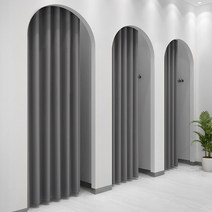 무타공 탈의실 커튼 가림막 커텐 옷가게 매장 셀프 가벽 만들기, AB_너비1.1x높이1.8 (55-75cm도어내부)