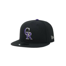 뉴에라 9Fifty 남성 캡 MLB Colorado Rockies Black Purple Basic Snapback 모자