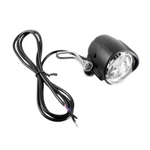 DAMMAIDDAO 전기 자전거 전자 자전거 헤드 라이트 LED 프론트 라이트 (경적 포함) 방수, 65x66x52mm, 플라스틱, 검은 색