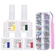 아이빛 컬러젤 젤네일 젬젤 5종 크리스탈 젤네일세트, 07.여름세트, 1세트