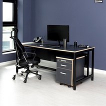 아트박스/티에스퍼니처 TS-03 1400x800 LPM 책상 일자형 데스크, 선택:블랙프레임/라이트월넛