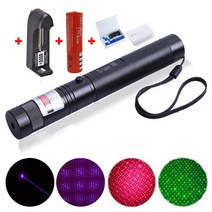 LED랜턴 10miles 레이저 포인터 펜 녹색 빨간색 보라색 빛 532nm lazer 하이킹 손전등 토치 vd 자기 방어 사냥 야외 조명, 303 - 자주색, 1개