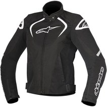 바이크점퍼 오토바이가죽자켓 Alpinestars 알파인스타 여성용 Stella TJaws 방수 재킷블랙/화이트 라지, Large, Black/White