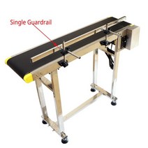 컨베어벨트 조정가능한 두 배 난간을 가진 750mm - 2000mm pvc 스테인리스 벨트 콘베이어 자동적인 속도 제어에 의하여 자동화되는 컨베이어, 단일 난간