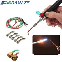 산소 용접기 세트 휴대용 휴대용 미니 토치 도구 아세틸렌 프로판 용접 금속 내구성 토치가스 설비, 24200, 1개