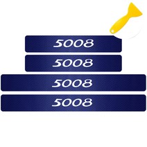 푸조 5008 208 207 107 자동차 커버 패널 스텝 프로텍터 액세서리 도어 임계 문턱 스커프 플레이트 스티커, 04 파란